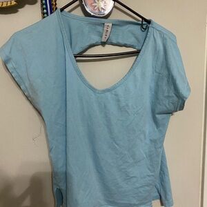 100% Pima Cotton Varley Sky Blue Short Sleeve Tee